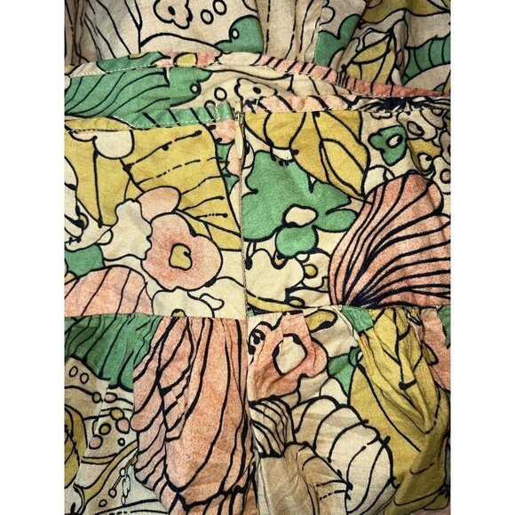 Vintage FOREVER 21 Cotton Floral Print A-Line Above Knee Skirt Size Large - Picture 5 of 8